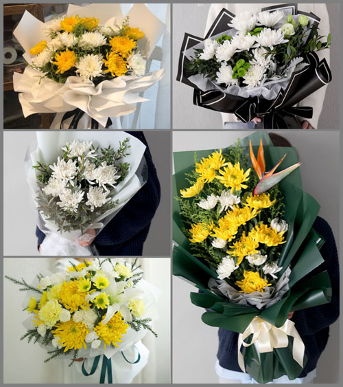山东济宁邹城市北宿镇中落陵村白事花束代送